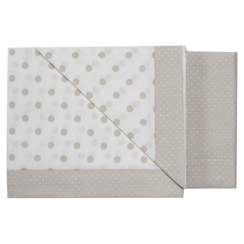 Completo Lenzuoline in Puro Cotone Fantasia Stampata - Pois