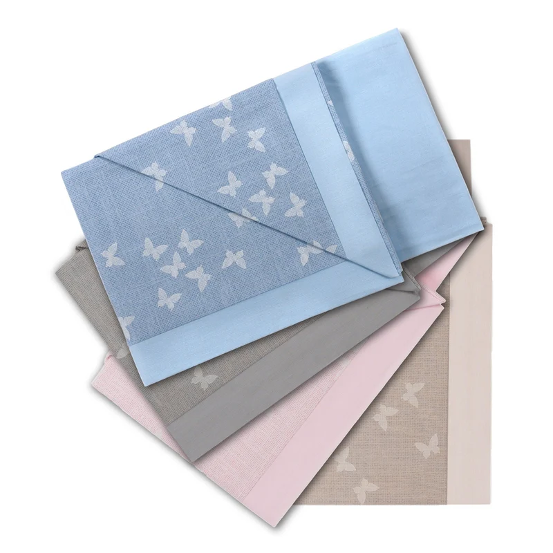 Completo Lenzuoline in Puro Cotone Fantasia Stampata - Butterfly