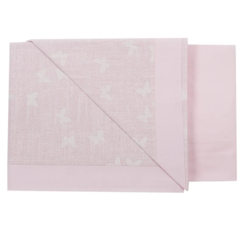 Completo Lenzuoline in Puro Cotone Fantasia Stampata - Butterfly