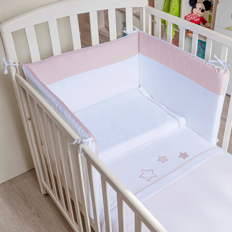 Completo Lenzuoline in Puro Cotone con Fantasia Applicata - Petit Etoile