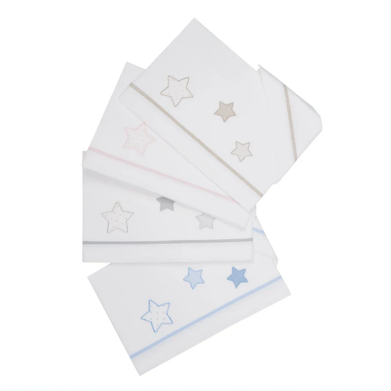Completo Lenzuoline in Puro Cotone con Fantasia Applicata - Petit Etoile