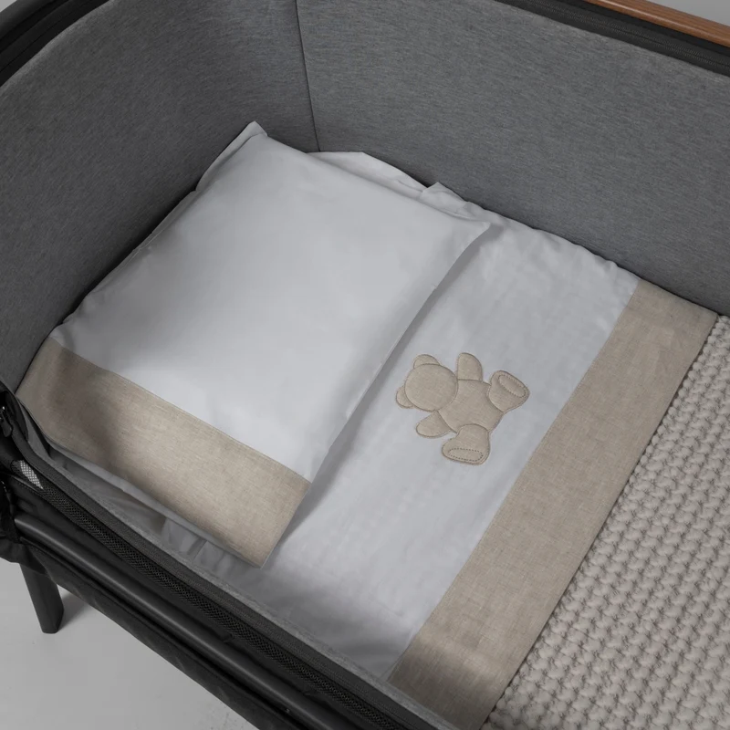 Completo Lenzuoline in Puro Cotone Fantasia Applicata- Teddy