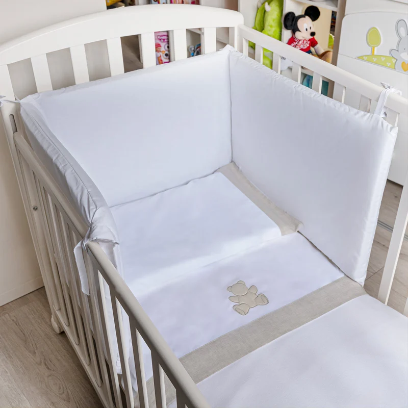 Completo Lenzuoline in Puro Cotone Fantasia Applicata- Teddy