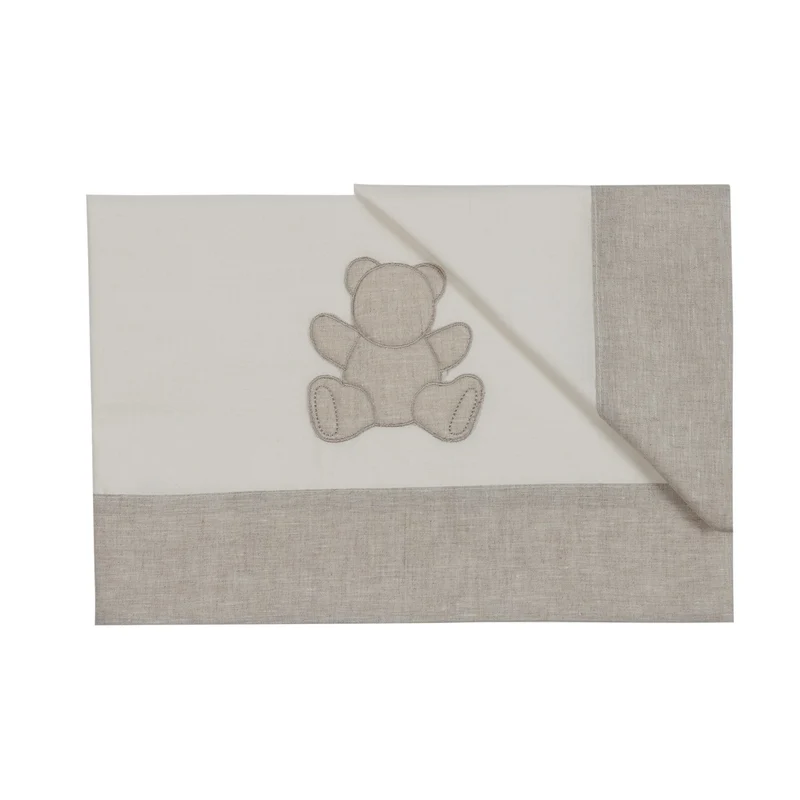 Completo Lenzuoline in Puro Cotone Fantasia Applicata- Teddy