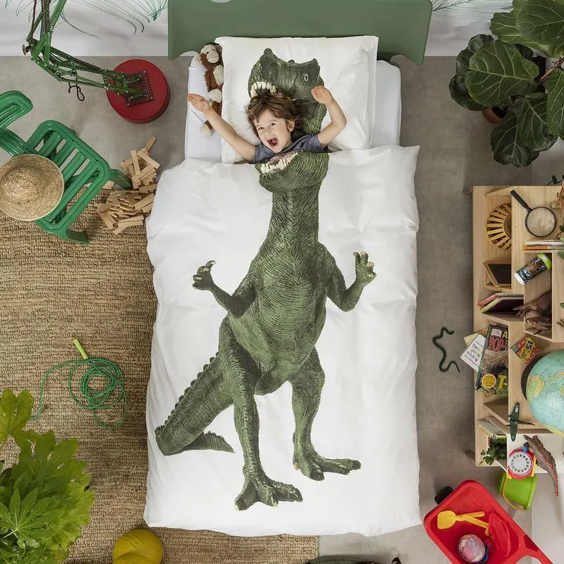 Snurk Parure Copripiumino in Puro Cotone - Dinosauro