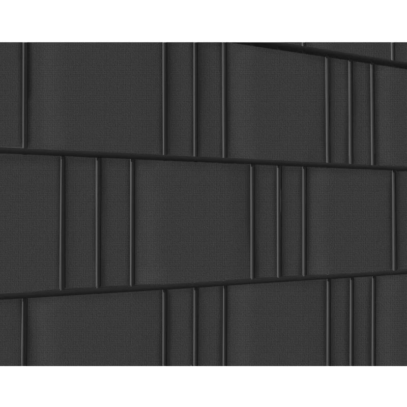 PVC Sichtschutzstreifen Rolle 65 m anthrazit mit 30 Befestigungsclips