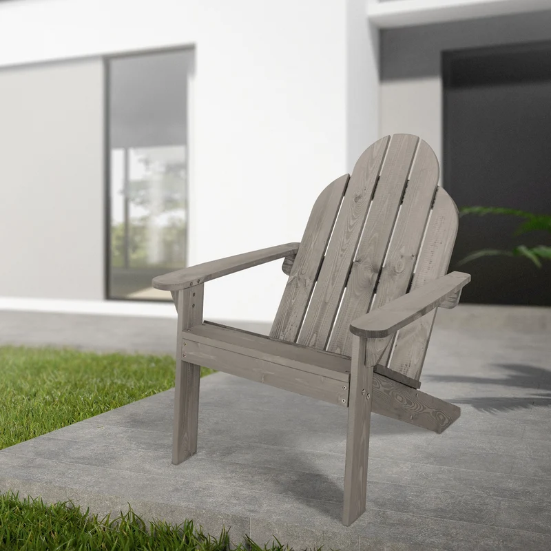 Gartenstuhl Adirondack Sonnenstuhl Gartensessel wetterfest aus Massivholz bis 120 kg