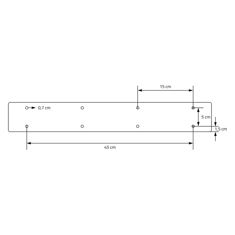 2er Set Tischbeine Loft 75x72 cm Profil 8x2cm aus Stahl U-Form ML-Design