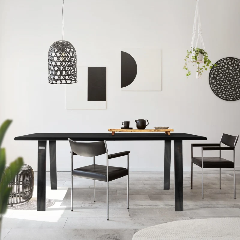 2er Set Tischbeine Loft 75x72 cm Profil 8x2cm aus Stahl U-Form ML-Design