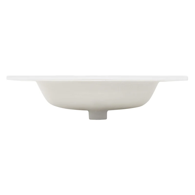 Waschbecken 61x16,5x46 cm Weiß aus Keramik LuxeBath