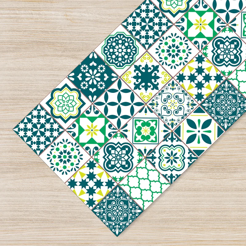 Tappeto passatoia fantasia made in Italy in 3 colori fantasia Piastrelle