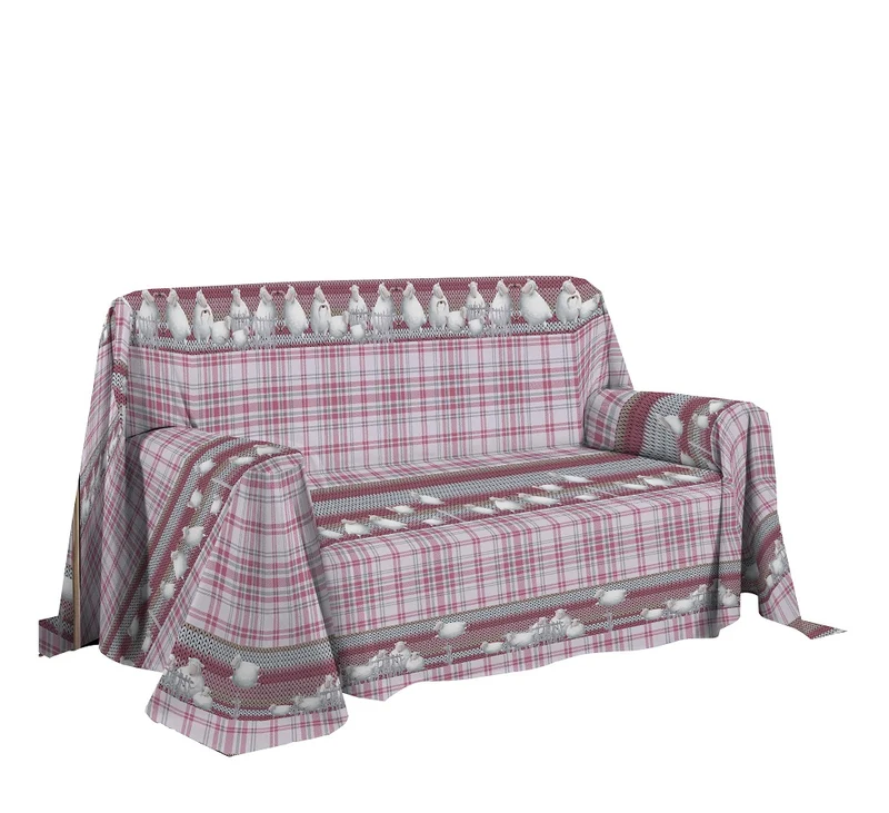 Telo arredo cotone Fantasia Pecorelle copritutto grandfoulard Made in italy