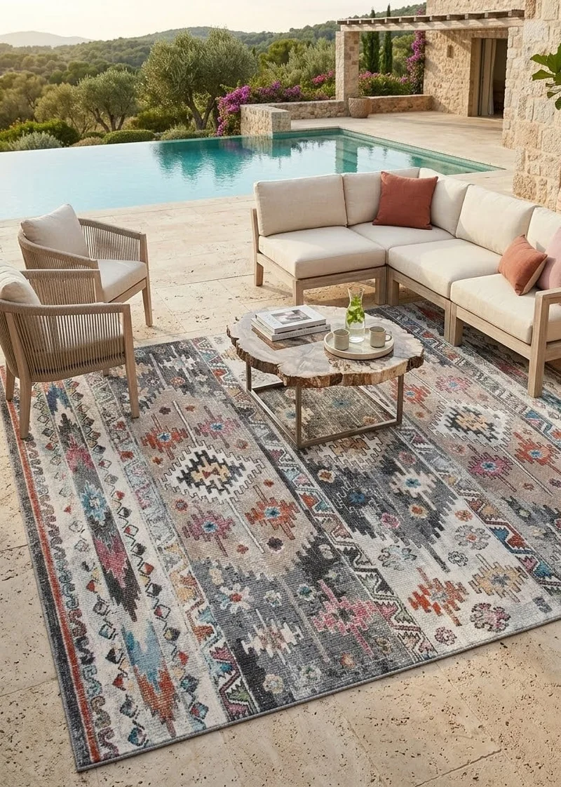 Tappeto Outdoor Maggio Grigio