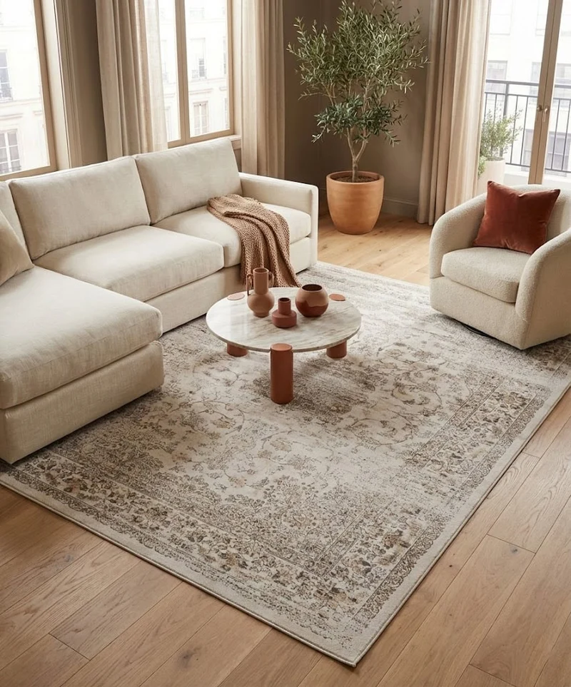 Tappeto Classico Farshian Grigio