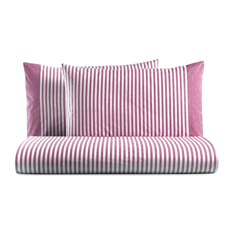 Parure Copripiumino in Puro Cotone Rigato Tinto in Filo - Tif
