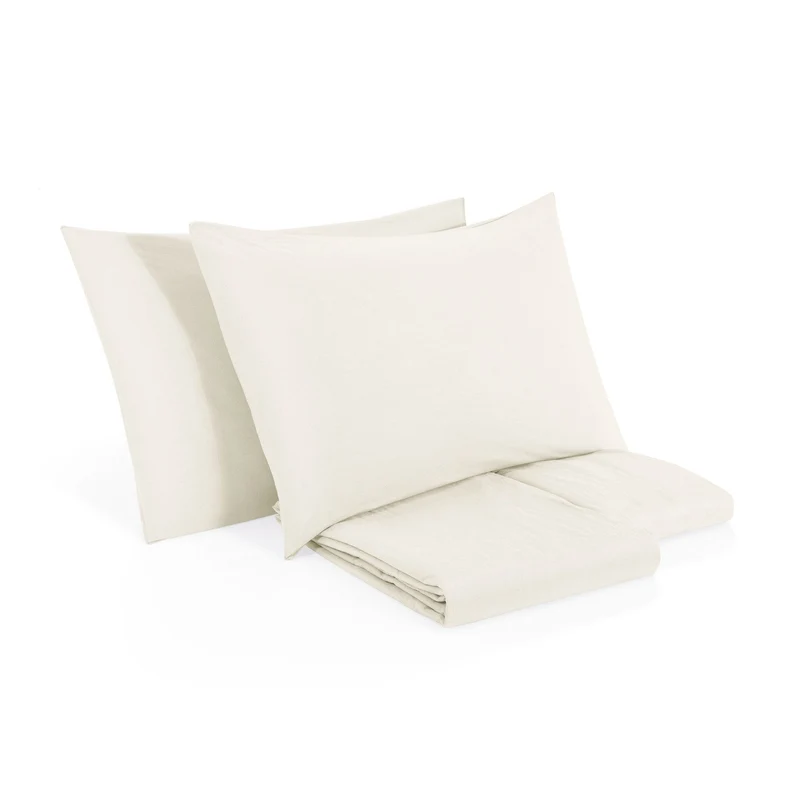 Completo Copripiumino in Puro Cotone StoneWashed No Stiro - Senna