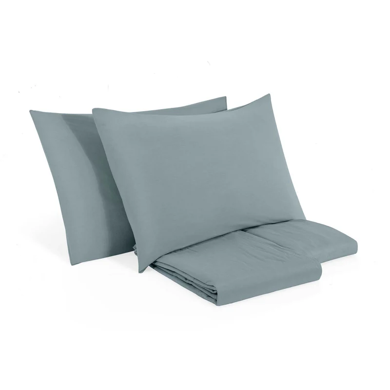 Completo Copripiumino in Puro Cotone StoneWashed No Stiro - Senna