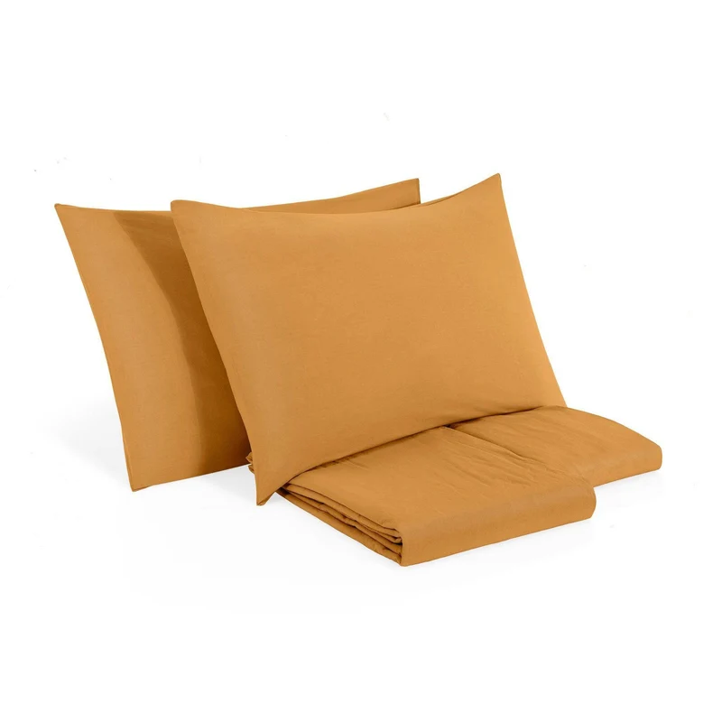 Completo Copripiumino in Puro Cotone StoneWashed No Stiro - Senna