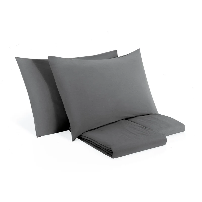 Completo Copripiumino in Puro Cotone StoneWashed No Stiro - Senna
