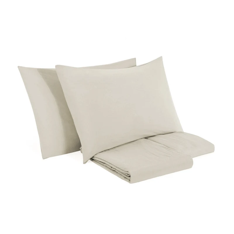 Completo Lenzuola in Puro Cotone StoneWashed No Stiro - Senna