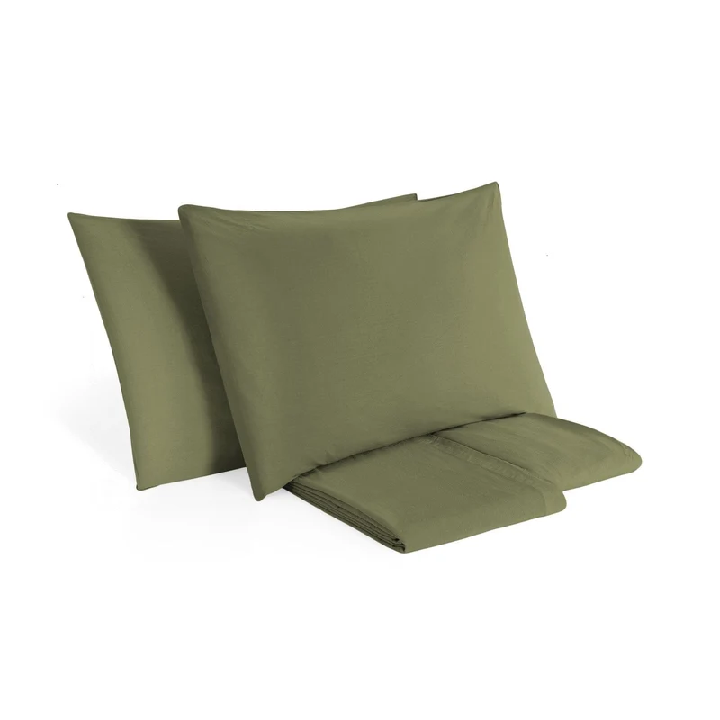 Completo Lenzuola in Puro Cotone StoneWashed No Stiro - Senna