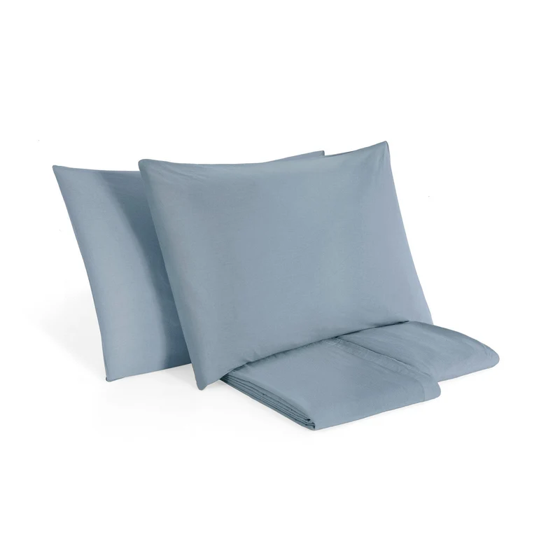 Completo Lenzuola in Puro Cotone StoneWashed No Stiro - Senna