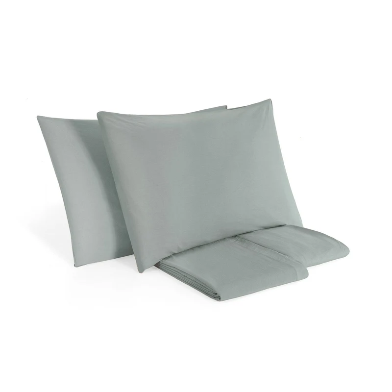 Completo Lenzuola in Puro Cotone StoneWashed No Stiro - Senna