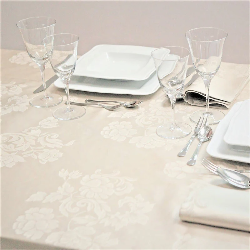 Tovaglia in Fiandra di Puro Cotone - Rose