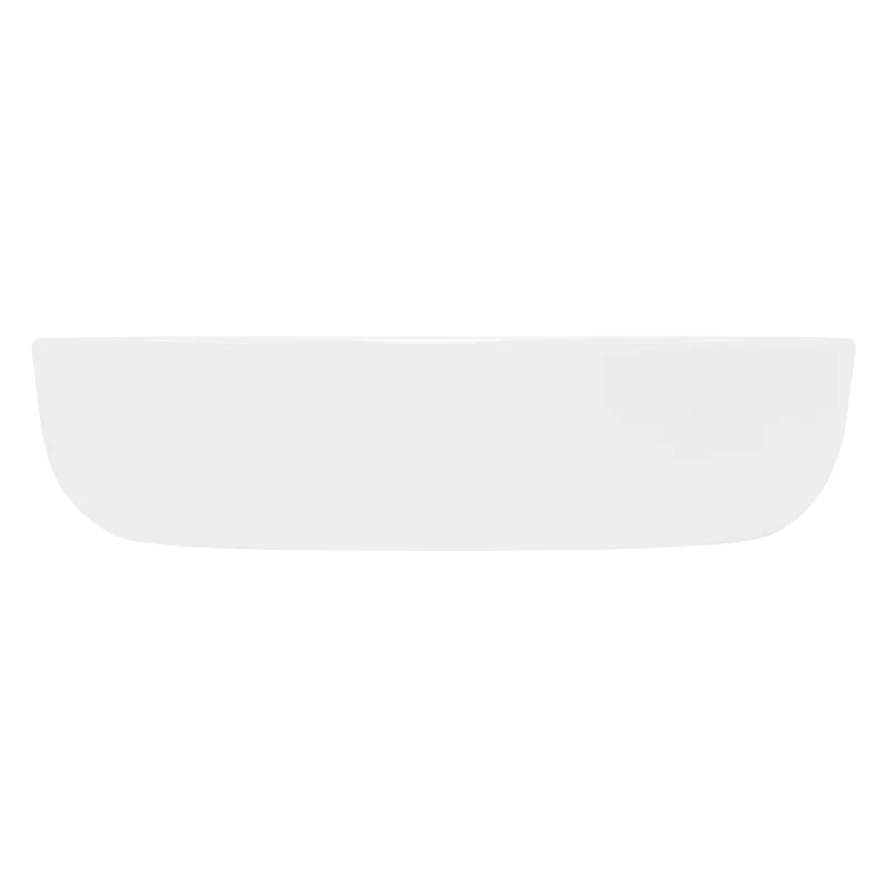 Waschbecken Oval ohne Überlauf 60x42x14,5 cm Weiß aus Keramik LuxeBath