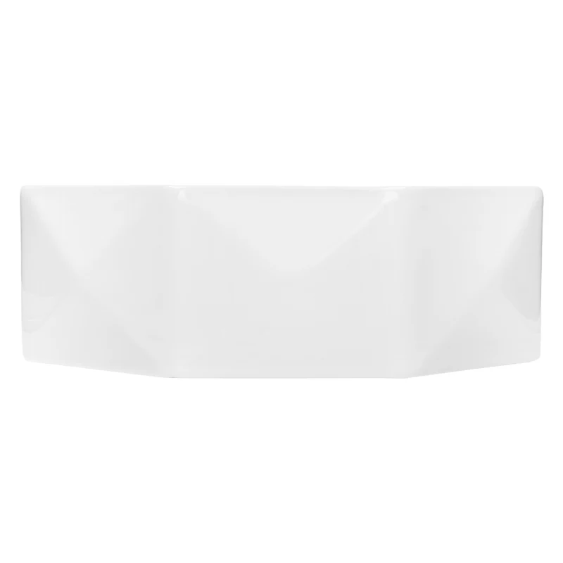 Waschbecken inkl. Ablaufgarnitur Weiß ohne Überlauf Ø 42x13,5 cm Weiß aus Keramik LuxeBath