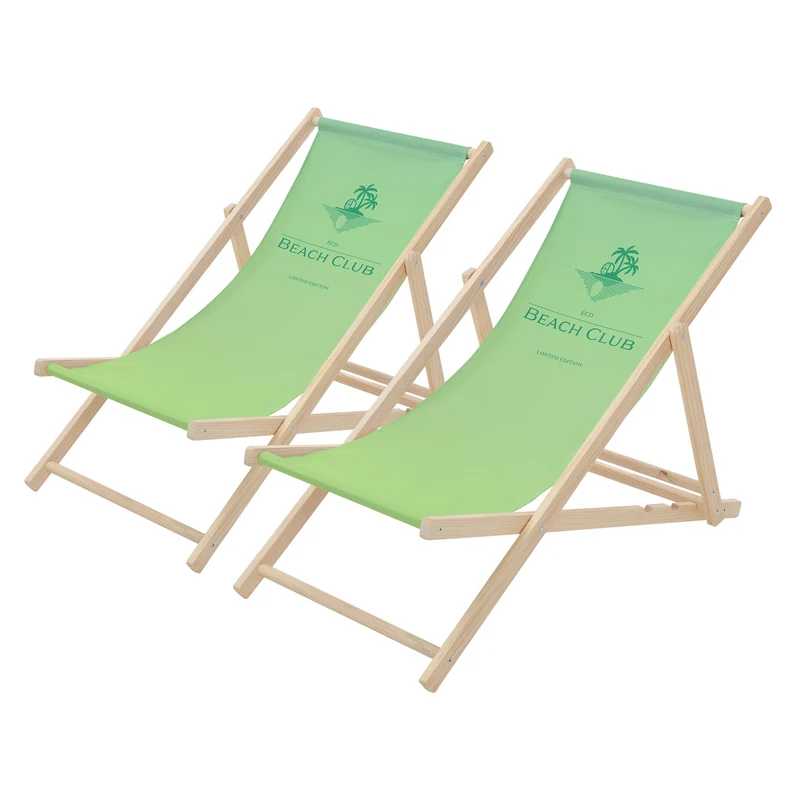 ECD Germany | Gartenliege klappbar aus Holz mit Floral Muster Strandliege Strandstuhl Sonnenliege