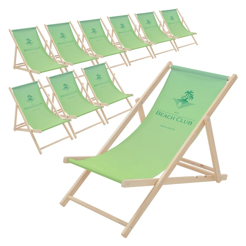 ECD Germany | Gartenliege klappbar aus Holz mit Floral Muster Strandliege Strandstuhl Sonnenliege
