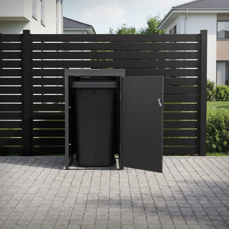 Mülltonnenbox Mülltonnenverkleidung für bis zu 4 Tonnen je 240L aus Stahl