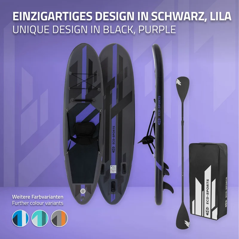 Stand Up Paddle aufblasbares SUP Board mit Kajak Sitz 320x82x15 cm aus PVC inkl. Pumpe und Tragetasche