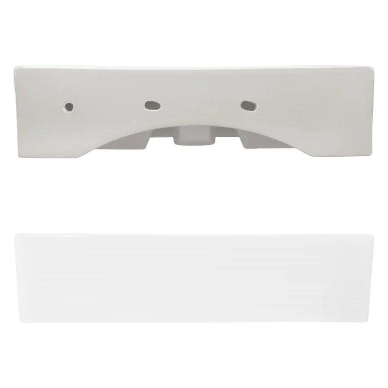 Waschbecken Eckig mit Überlauf 515x360x130 mm Weiß aus Keramik LuxeBath