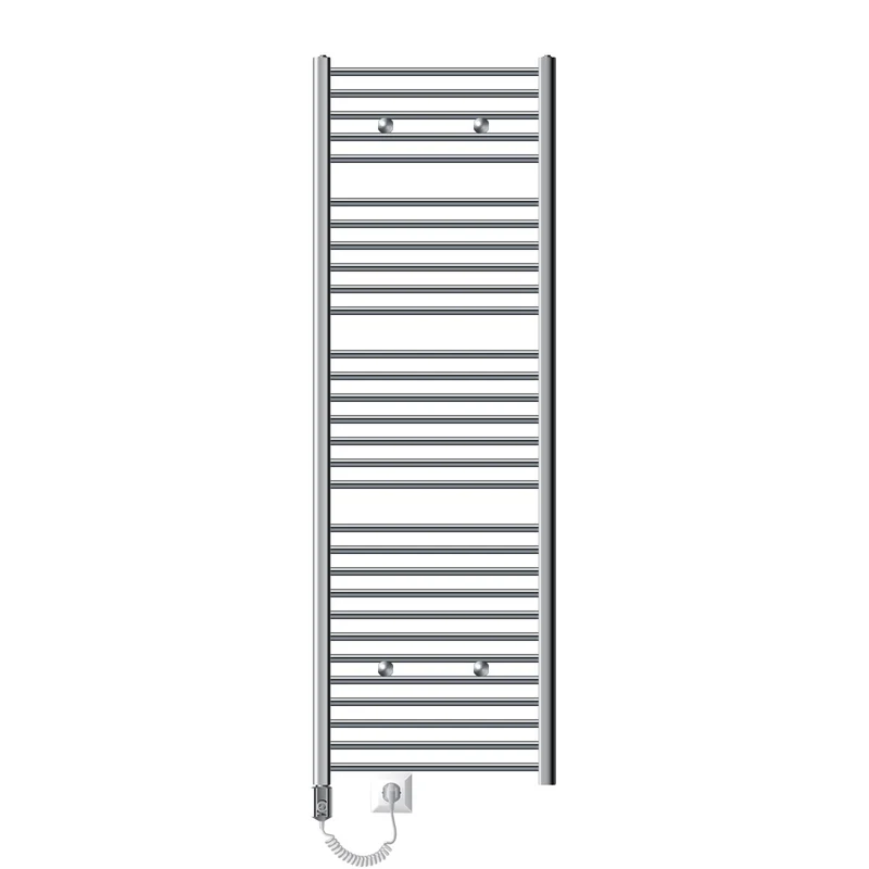 Badheizkörper Sahara mit Heizstab 1200W 600x1800 mm Chrome gerade mit Seitenanschluss