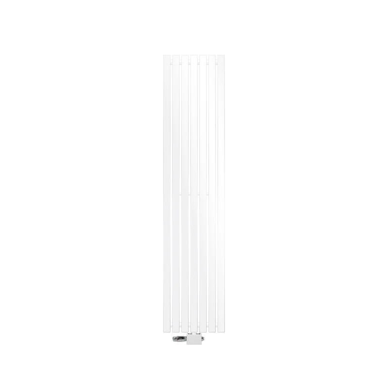 Badheizkörper Vertikal mit Mittelanschluss 370x1600 mm Weiß mit Universal Anschlussgarnitur LuxeBath
