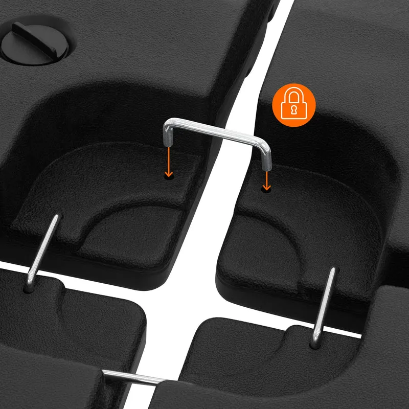 Ampelschirm mit LED Lichter solarbetrieben Ø 300 cm Anthrazit inklusive Schirmständer 90L/120kg