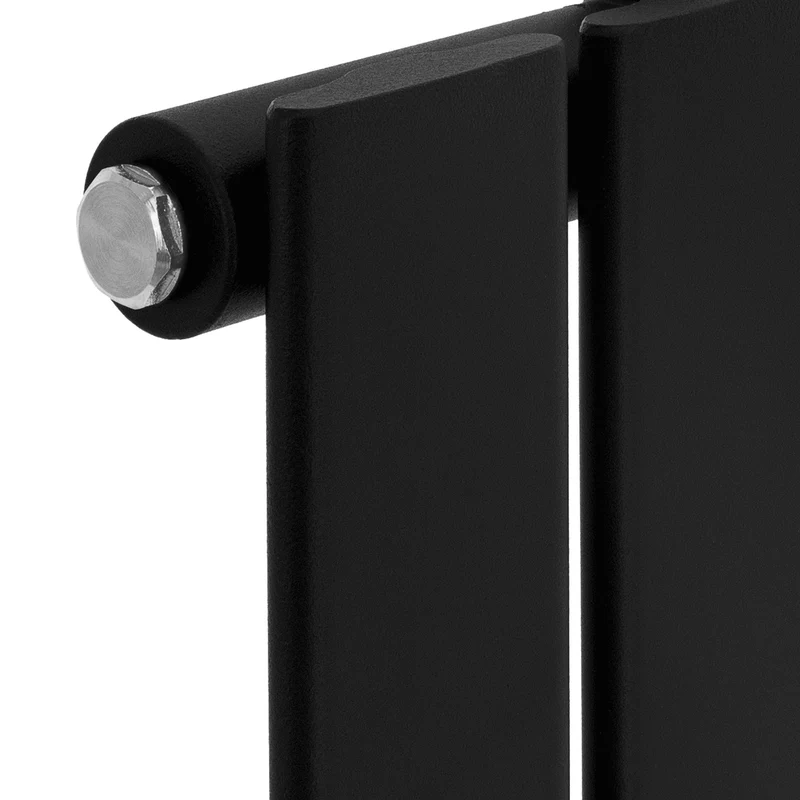 Badheizkörper mit Mittelanschluss 1400x260 mm Schwarz matt vertikal LuxeBath