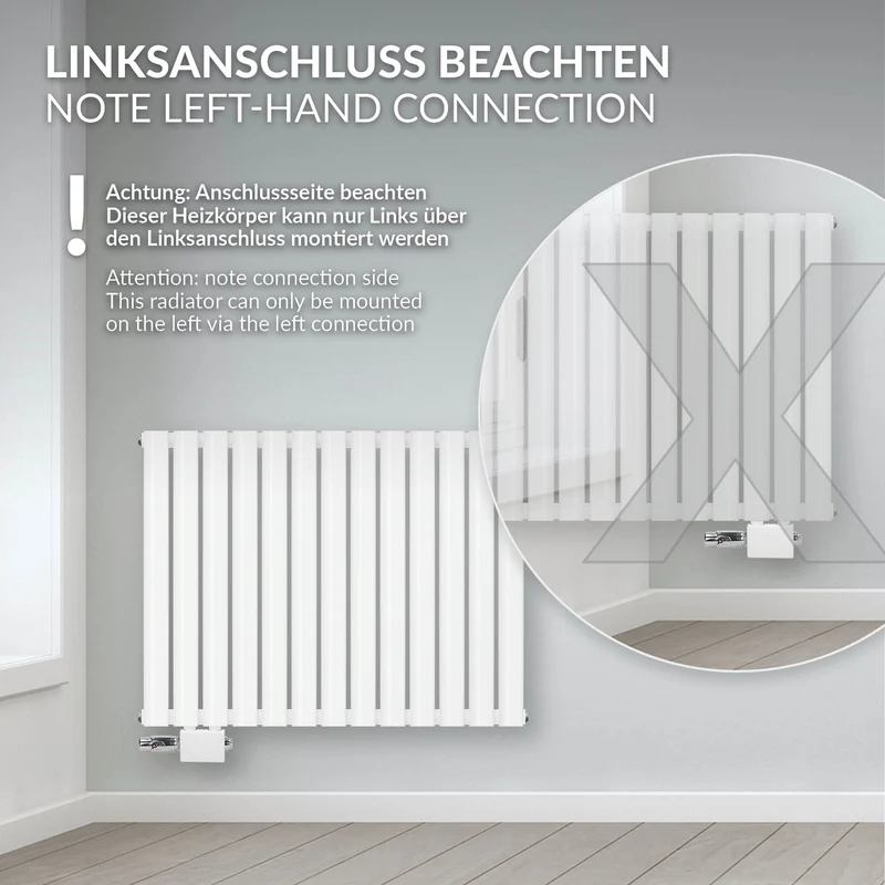 Paneelheizkörper Einlagig 600x780 mm Weiß ML-Design