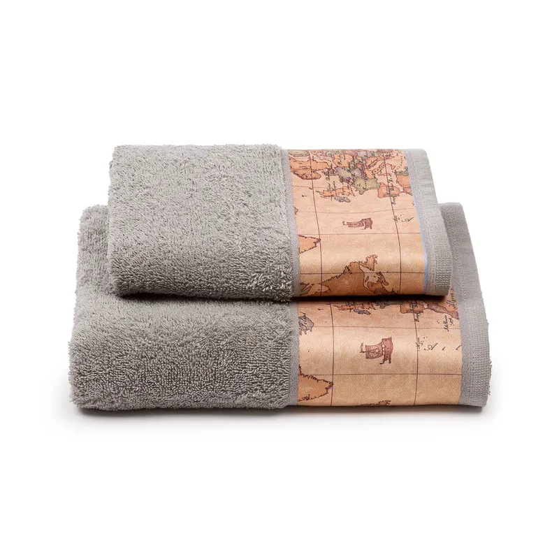 Asciugamano con Ospite Geo Classic in Cotone 480 gr/mq