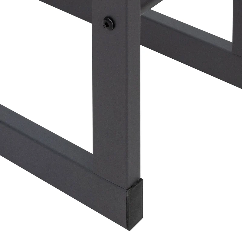 Kaminholzregal 60x150x25 cm Grau aus Metall ML-Design
