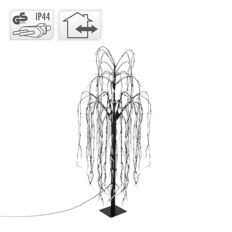 Trauerweide 210x140 cm Warmweiß mit 810 LEDs aus Metall und Kunststoff