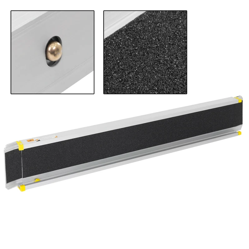Auffahrrampe 2er Set mit Antirutsch-Belag 122-215 cm aus Aluminium bis 270 kg