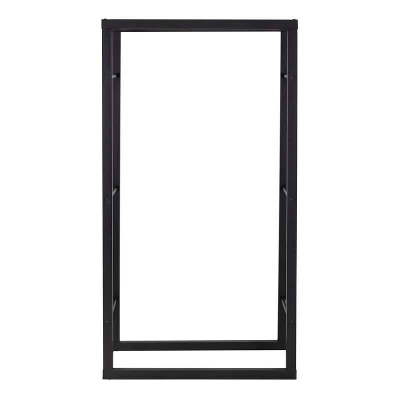 Kaminholzregal rechteckig 80x150x25 cm Dunkelgrau aus Stahl ML-Design