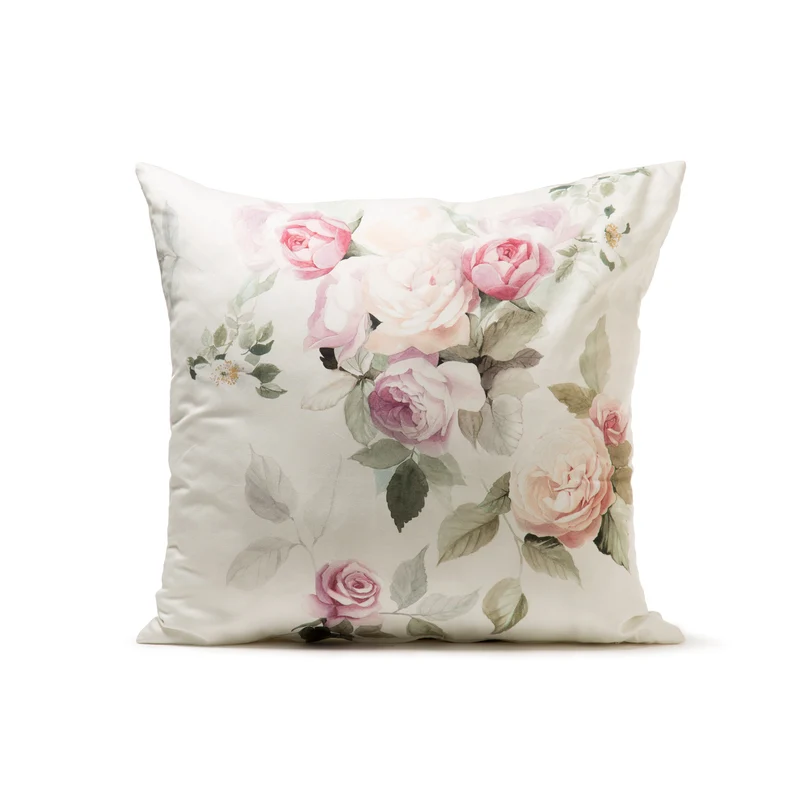 Cuscino arredo rose e fiori Floreale in Raso di cotone 300 gr