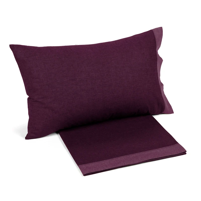 Lenzuolo copriletto con federe denim in Tinto in Filo