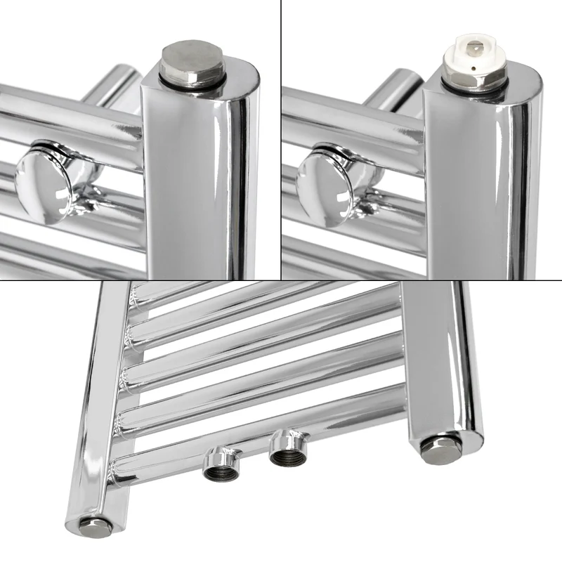 Badheizkörper Sahara 600x1200 mm Chrome gebogen mit Mittelanschluss