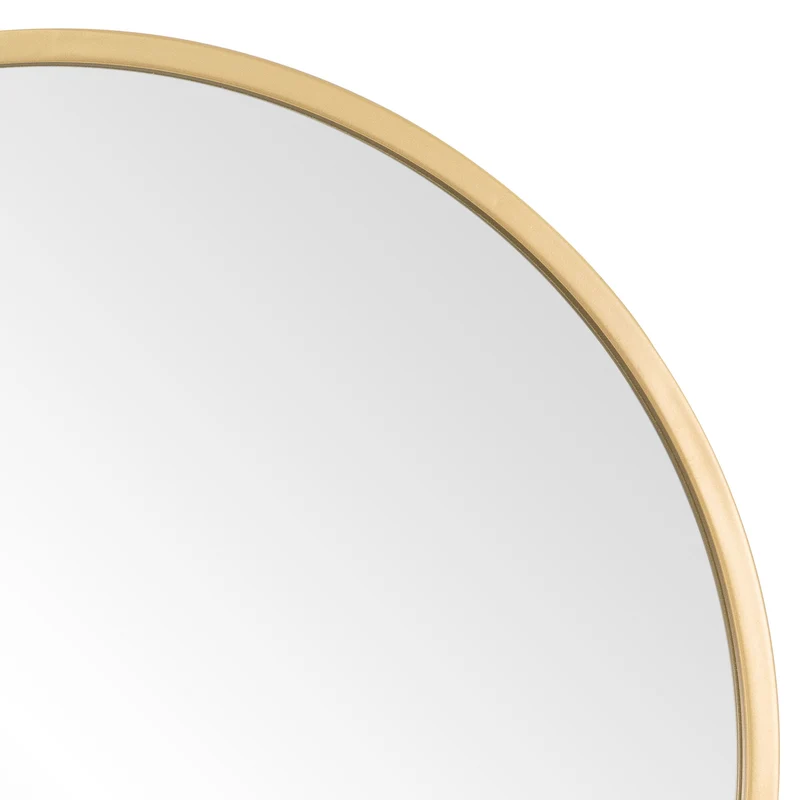 Wandspiegel Ø 60 cm Gold aus Glas mit Metallrahmen WOMO-Design