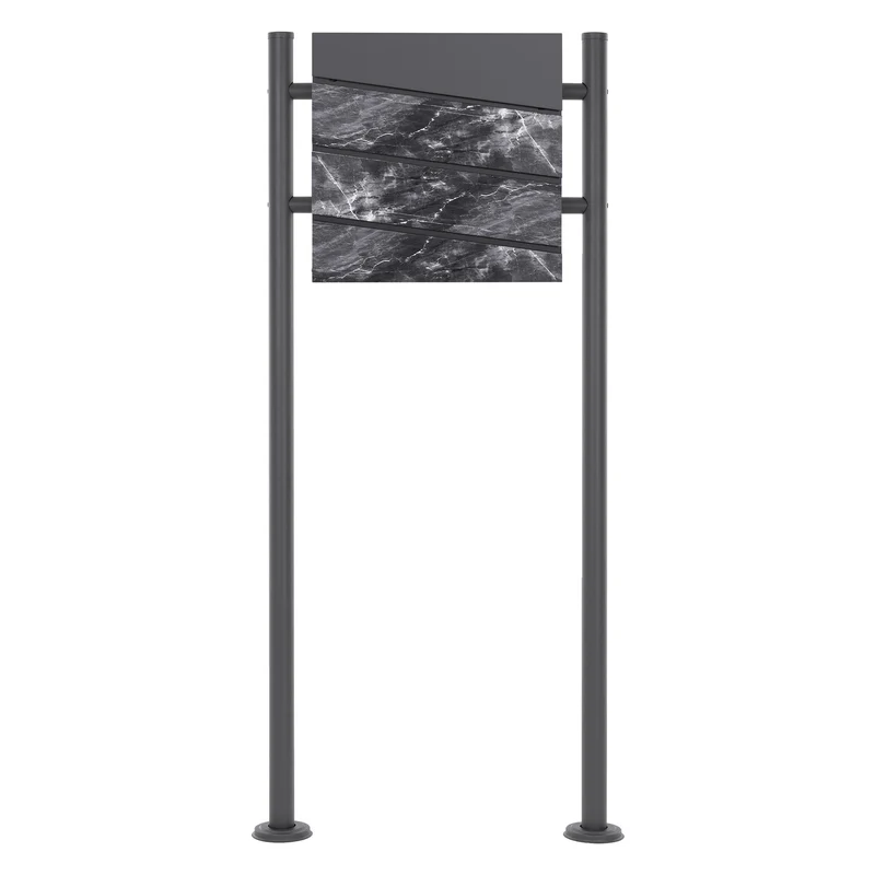 ML-DESIGN | Standbriefkasten freistehend in verschiedenen Designs 120 cm hoch Edelstahl Doppelter Standfuß in Anthrazit